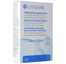 LIVSANE Comprimés nettoyants proth dentaire 30 pce