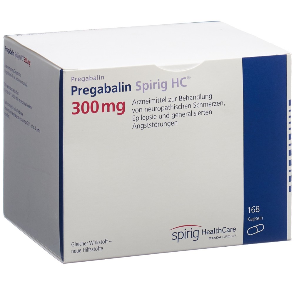 PREGABALINE Spirig HC caps 300 mg 168 pce PREGABALINE Spirig HC caps 300 mg 168 pce
