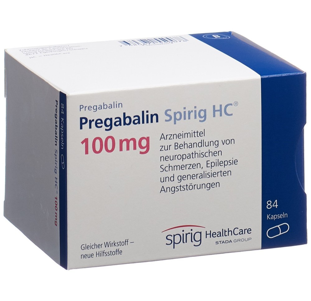 PREGABALINE Spirig HC caps 100 mg 84 pce PREGABALINE Spirig HC caps 100 mg 84 pce