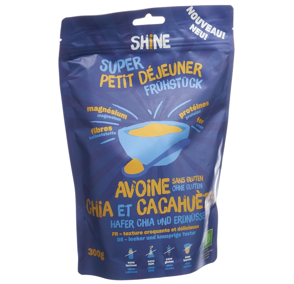 SHINE Petit Déjeuner Avoine Chia & Cacahuète 300 g SHINE Petit Déjeuner Avoine Chia & Cacahuète 300 g
