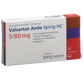 VALSARTAN AMLO Spirig HC cpr pell 5/80mg 28 pce
