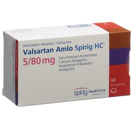 VALSARTAN AMLO Spirig HC cpr pell 5/80mg 98 pce
