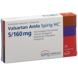 VALSARTAN AMLO Spirig HC cpr pell 5/160mg 28 pce