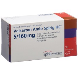 VALSARTAN AMLO Spirig HC cpr pell 5/160mg 98 pce