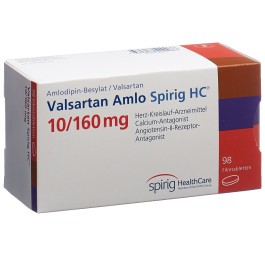 VALSARTAN AMLO Spirig HC cpr pell 10/160mg 98 pce