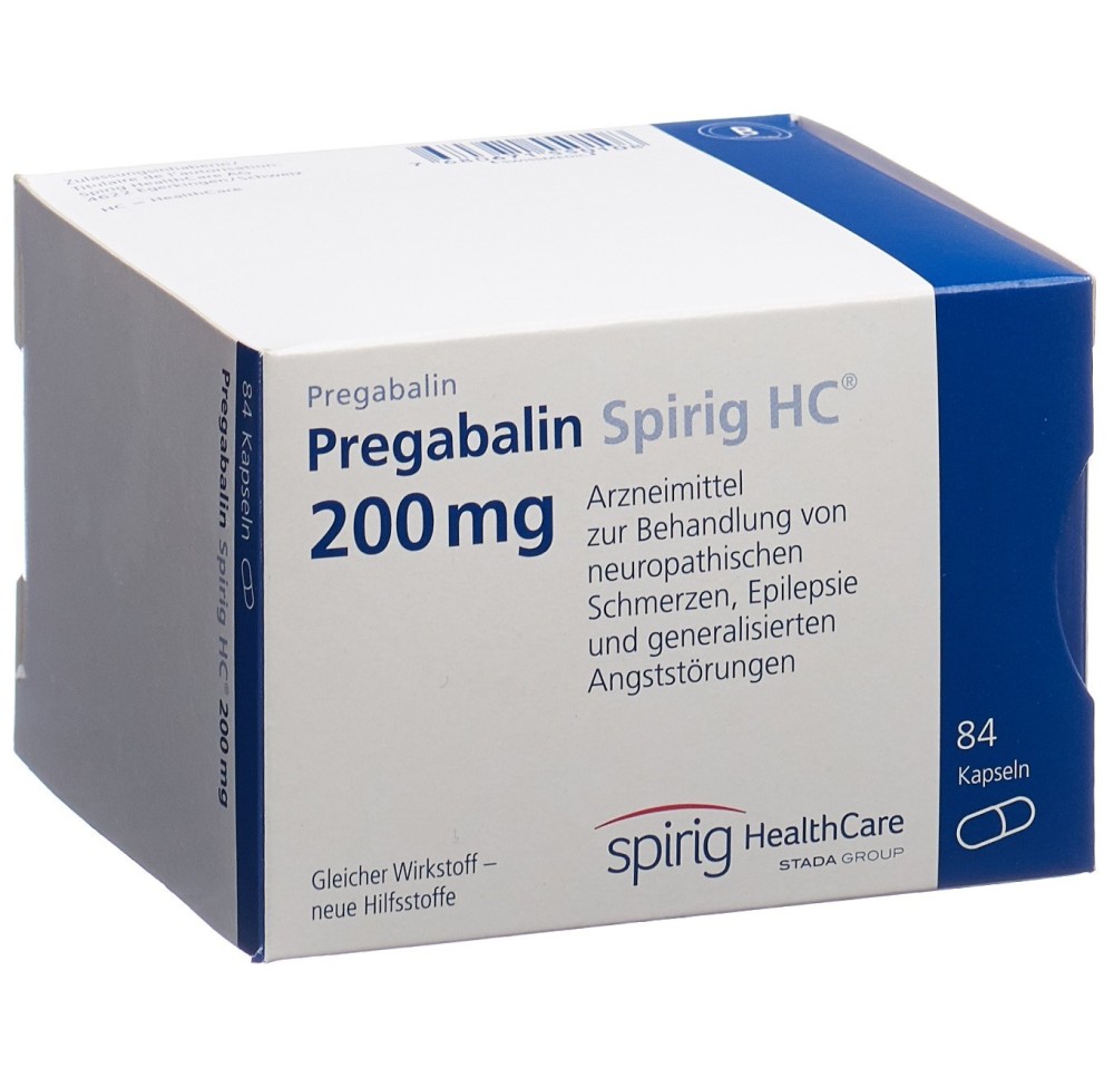 PREGABALINE Spirig HC caps 200 mg 84 pce PREGABALINE Spirig HC caps 200 mg 84 pce