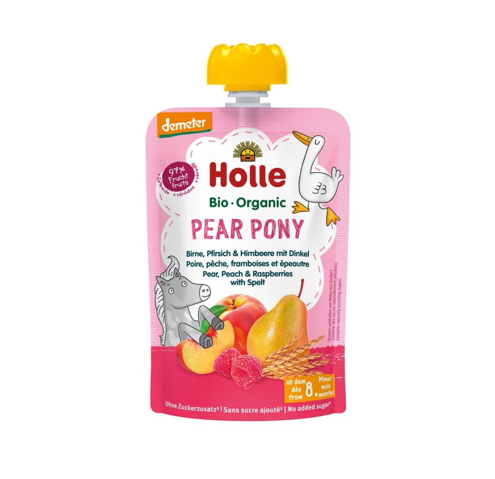 HOLLE Pear Pony pouchy poire pêch framb épea 100 g