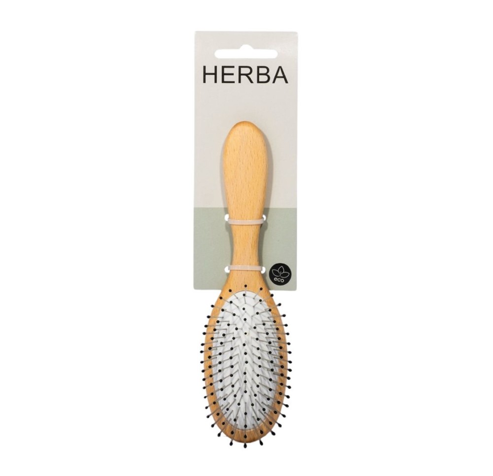 HERBA brosse point métalliqu ovale bois hêtre