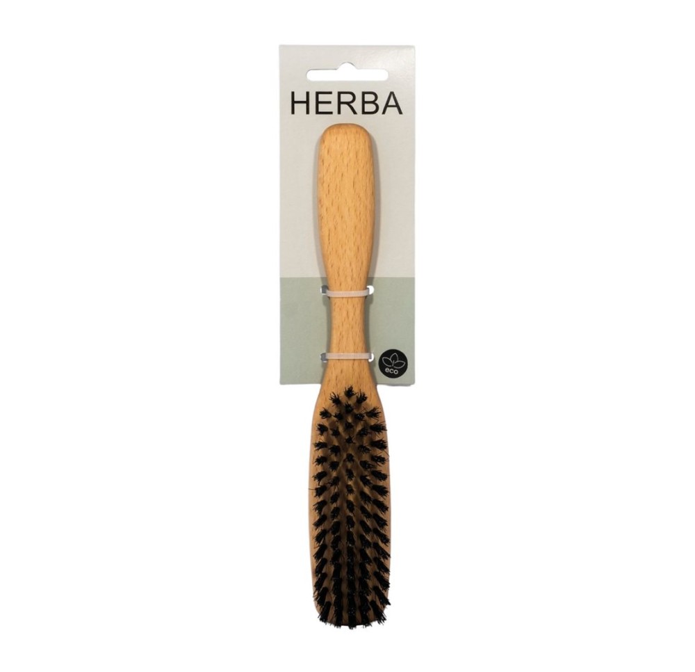 HERBA brosse poils sanglier ovale bois hêtre