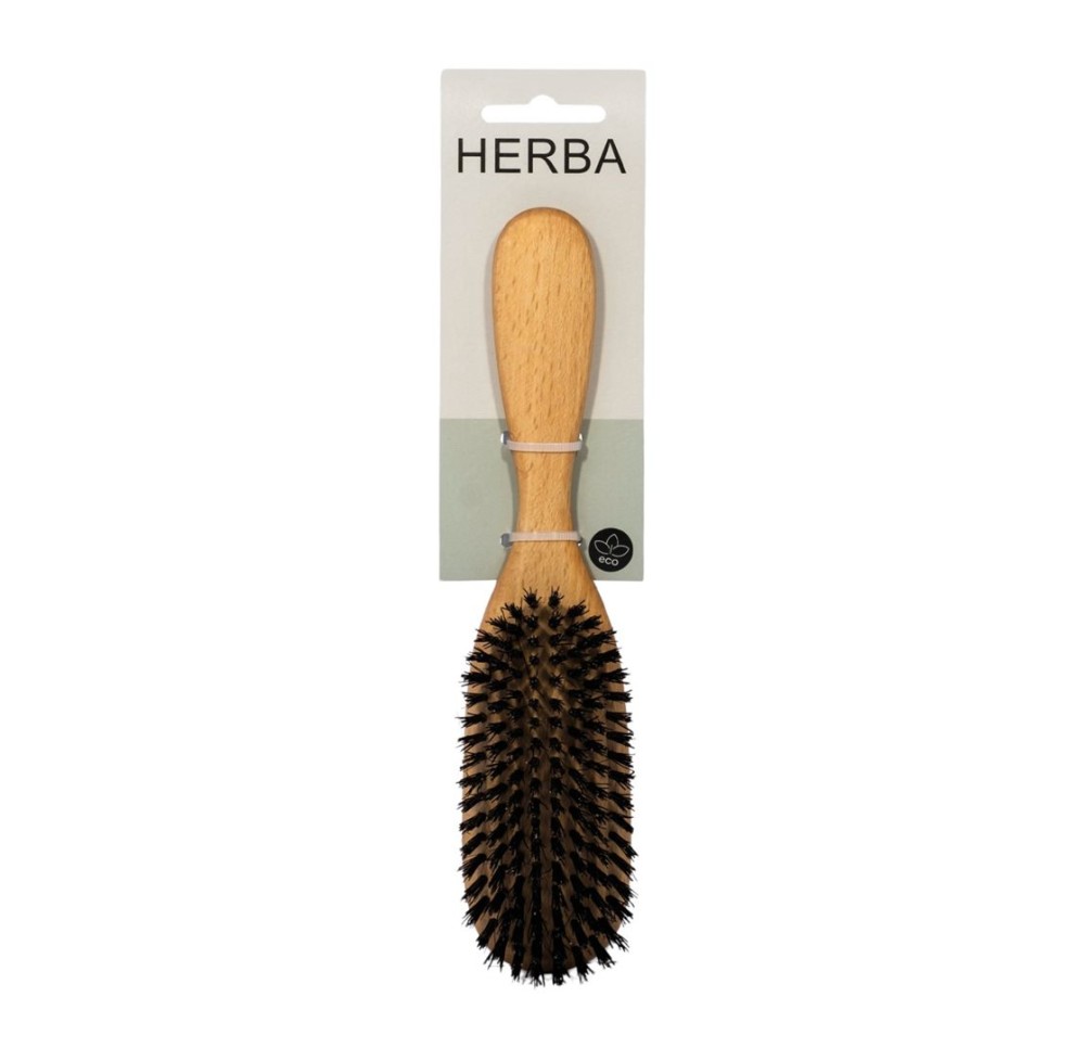 HERBA brosse poils sanglier 21.5cm bois hêtre