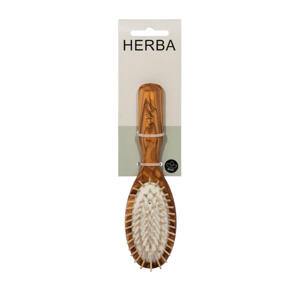 HERBA brosse bois olive poils bois pneumat petite