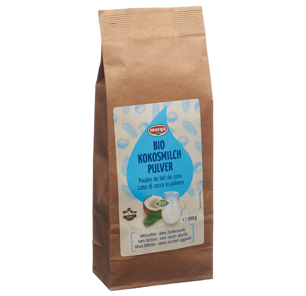 MORGA poudre de lait de coco bio sach 200 g MORGA poudre de lait de coco bio sach 200 g