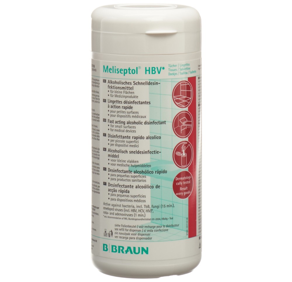MELISEPTOL HBV serv dés surface dispenser 100 pce MELISEPTOL HBV serv dés surface dispenser 100 pce