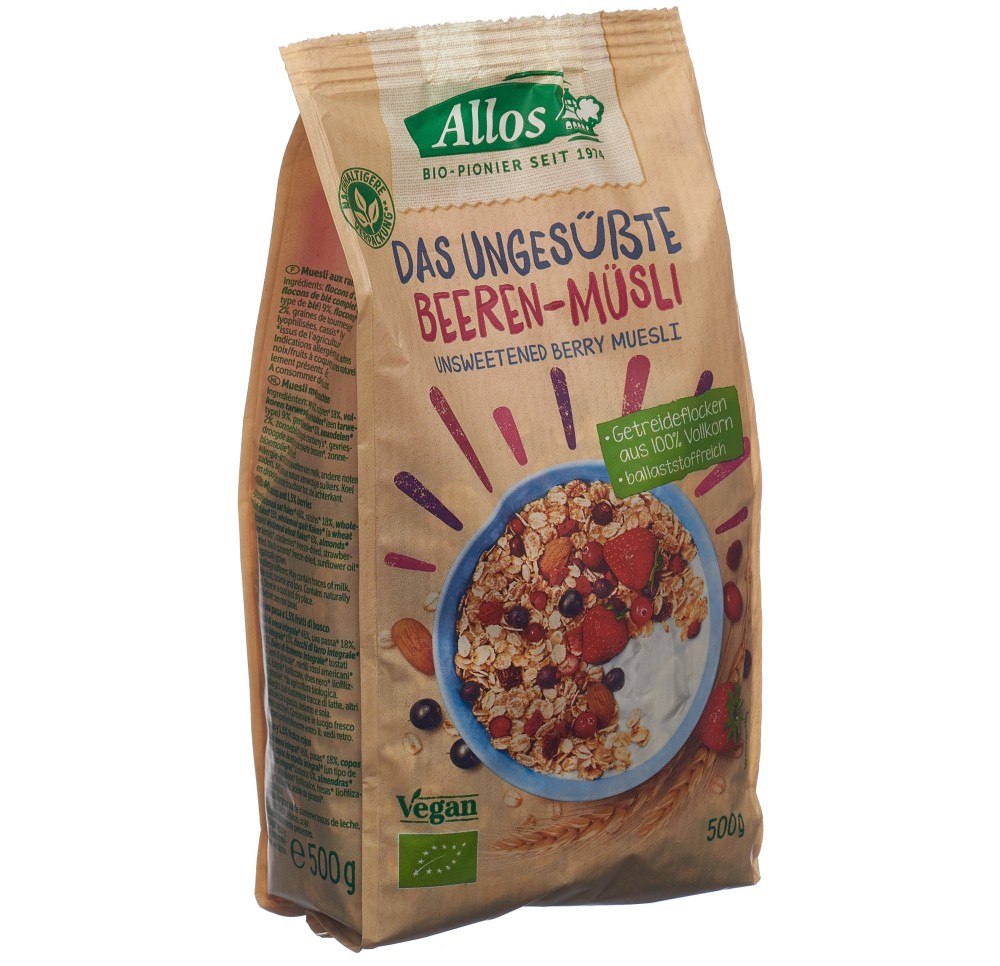 ALLOS le muesli aux baies non sucré sach 500 g ALLOS le muesli aux baies non sucré sach 500 g