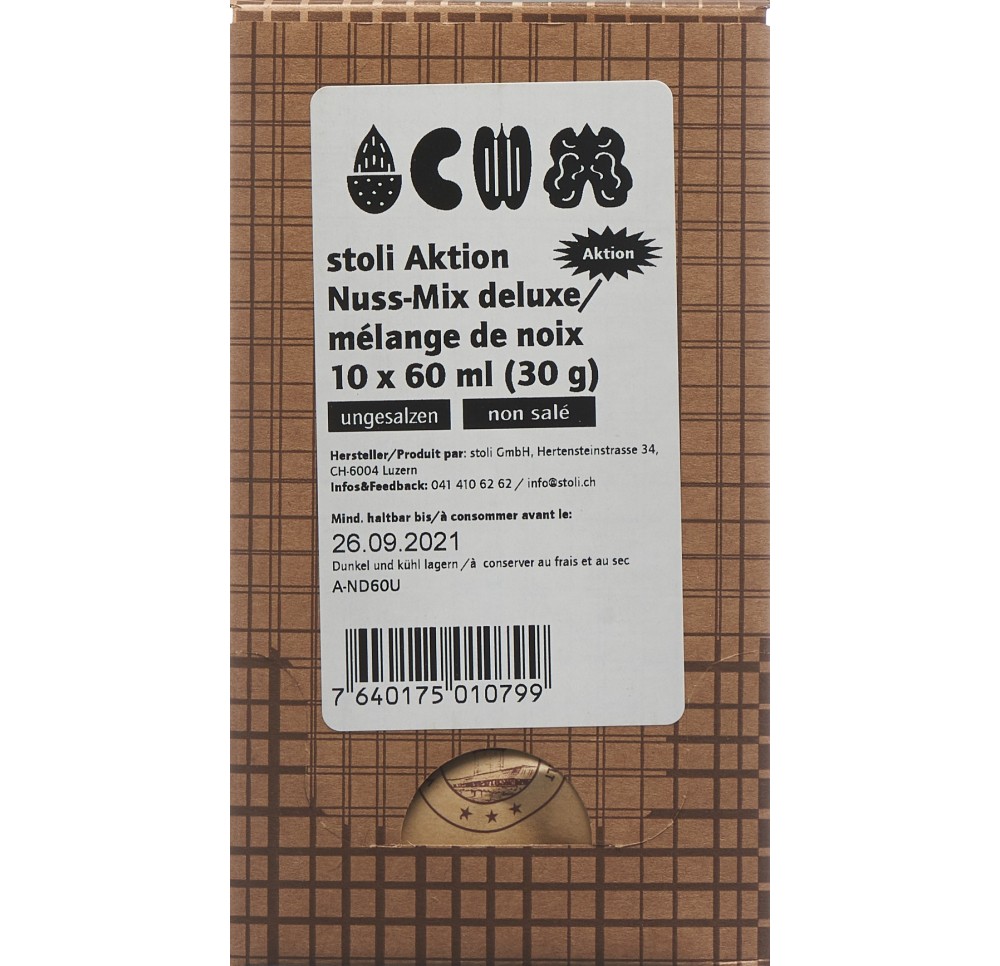 STOLI mélange de noix action non salé 10 x 30 g