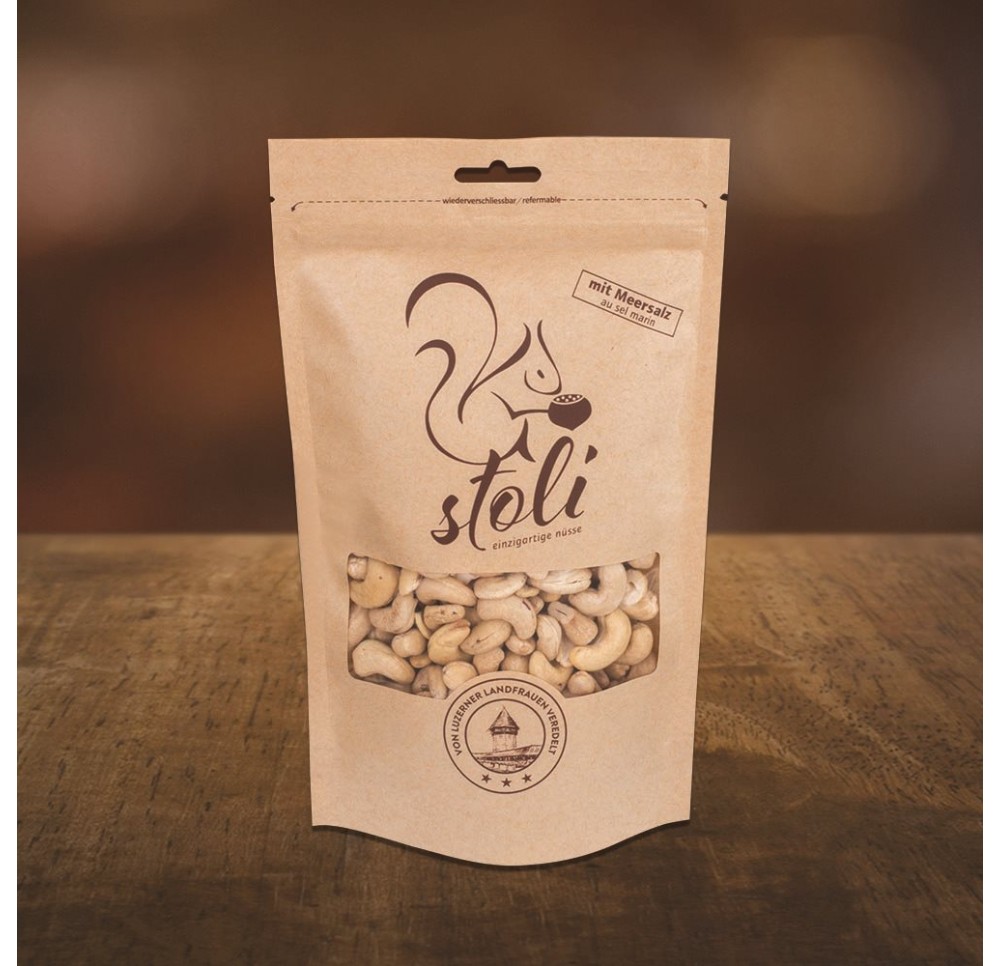 STOLI noix de cajou au sel marin sach 370 g
