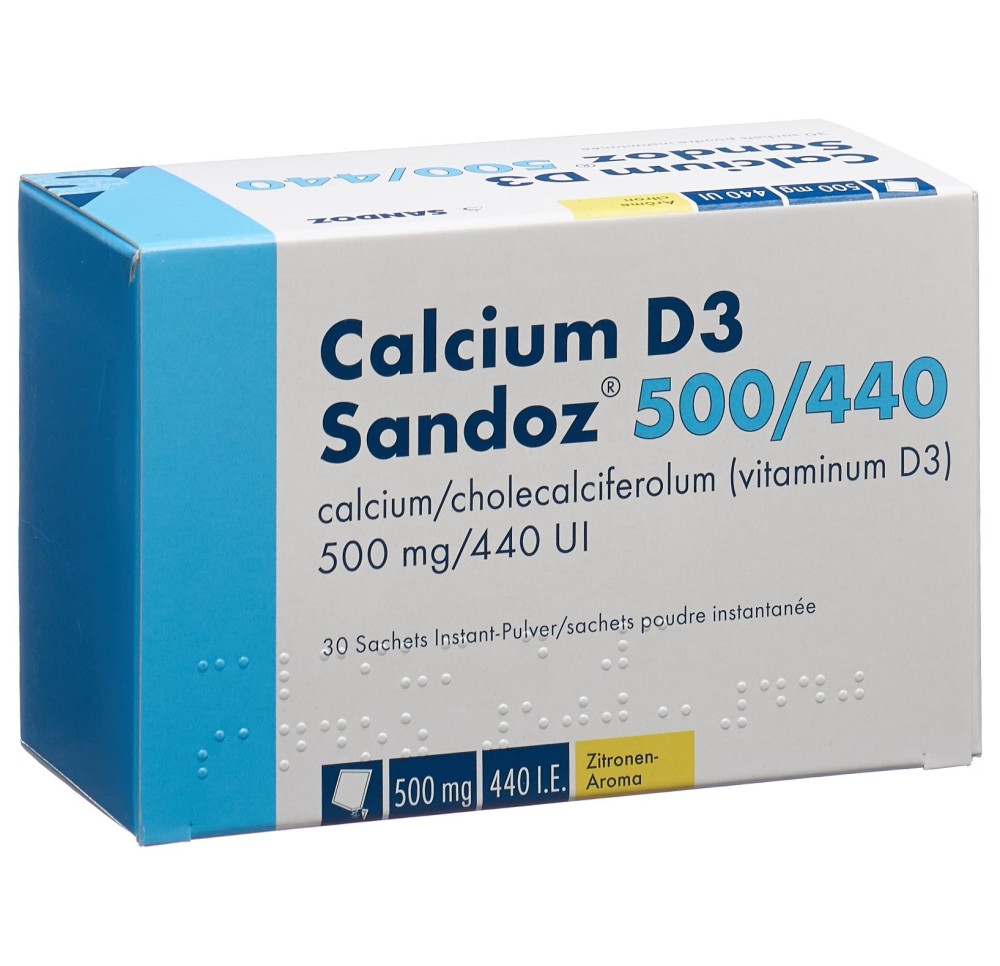 CALCIUM D3 Sandoz pdr 500/440 sach 30 pce