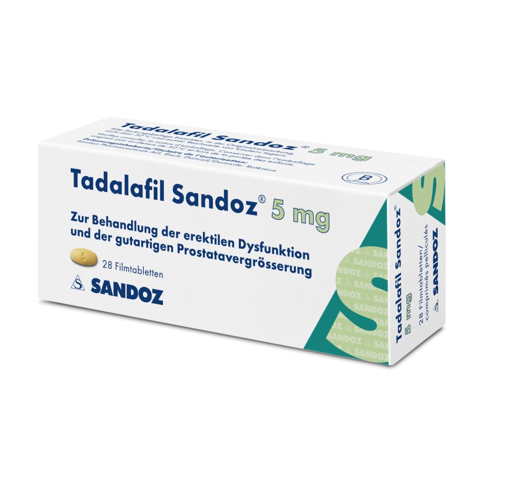 TADALAFIL Sandoz cpr pell 5 mg 28 pce TADALAFIL Sandoz cpr pell 5 mg 28 pce