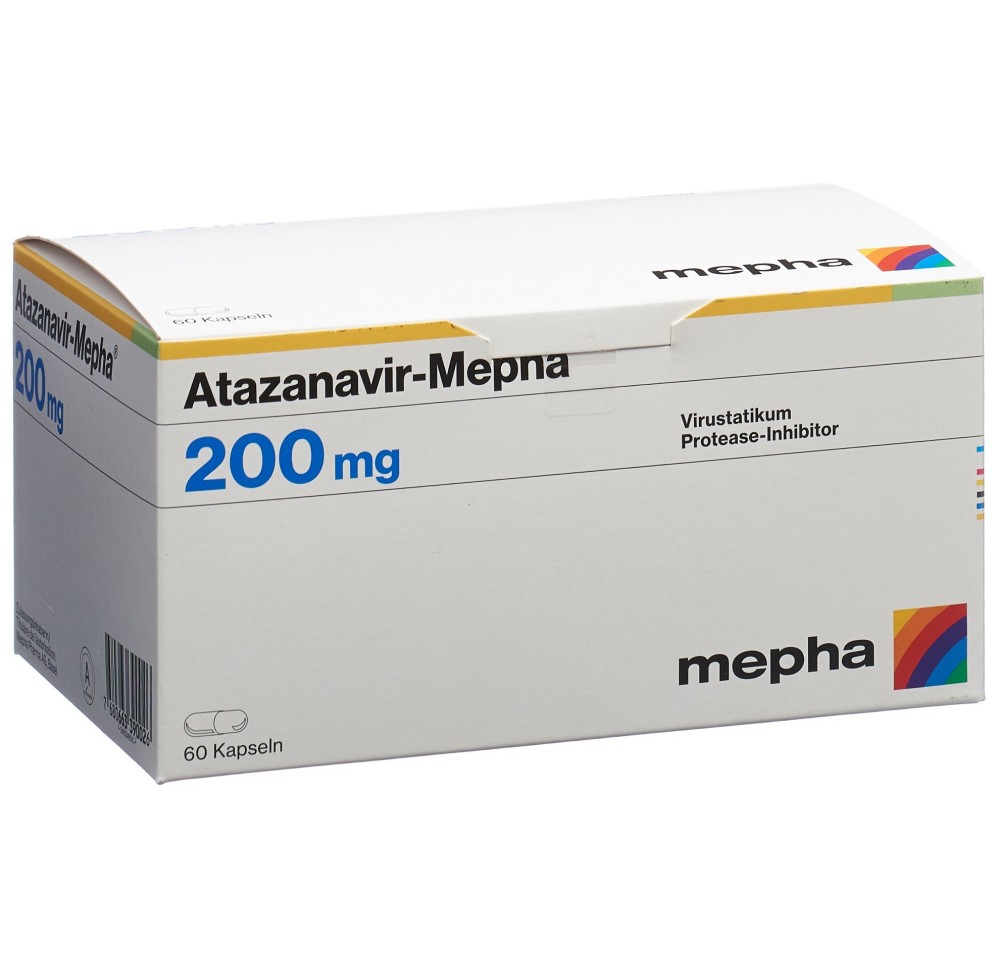 ATAZANAVIR Mepha caps 200 mg 60 pce ATAZANAVIR Mepha caps 200 mg 60 pce