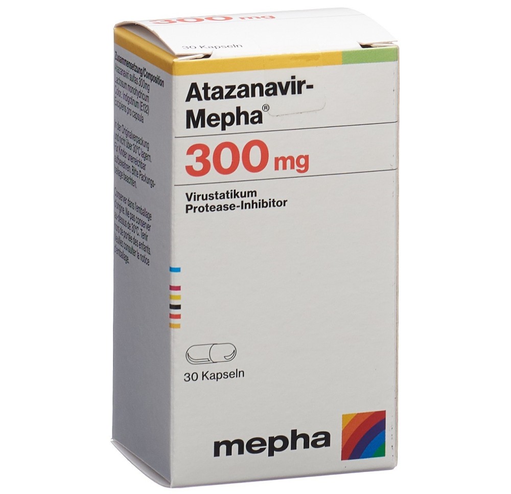 ATAZANAVIR Mepha caps 300 mg bte 30 pce ATAZANAVIR Mepha caps 300 mg bte 30 pce