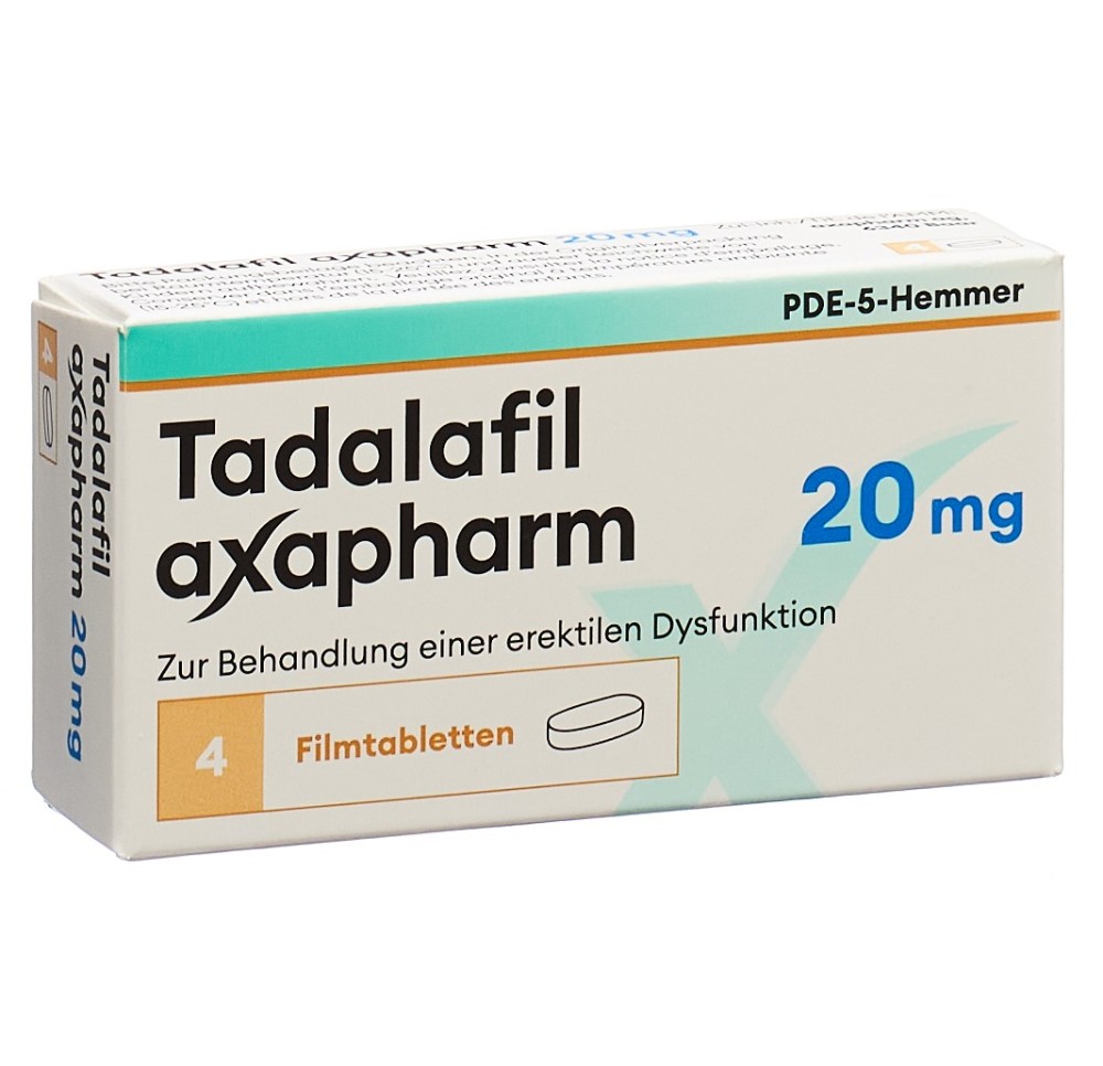 TADALAFIL axapharm cpr pell 20 mg 4 pce TADALAFIL axapharm cpr pell 20 mg 4 pce