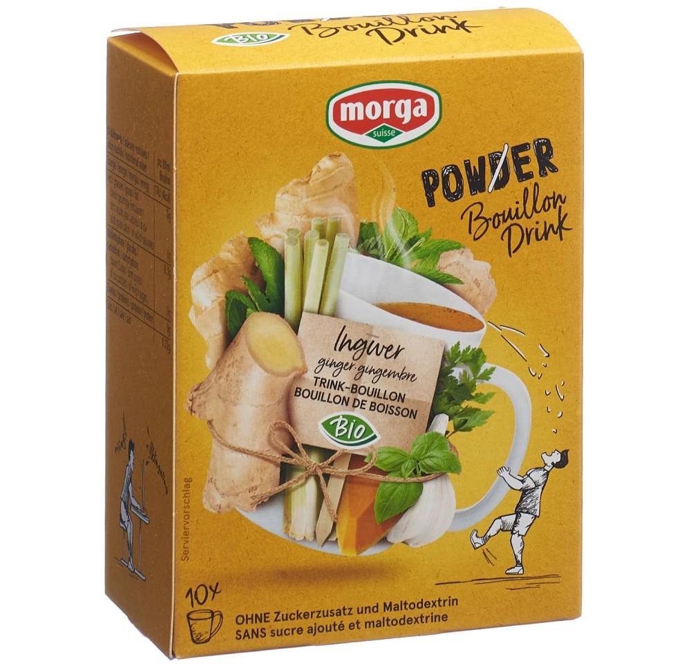 MORGA PowerPowder BouillonDri Ging bio 10 sach 4 g MORGA PowerPowder BouillonDri Ging bio 10 sach 4 g