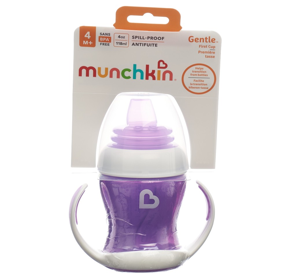 MUNCHKIN Gentle prem tasse 118ml bec anti-fui 4M+