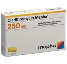 CLARITHROMYCIN Mepha Lactab 250 mg 14 pce