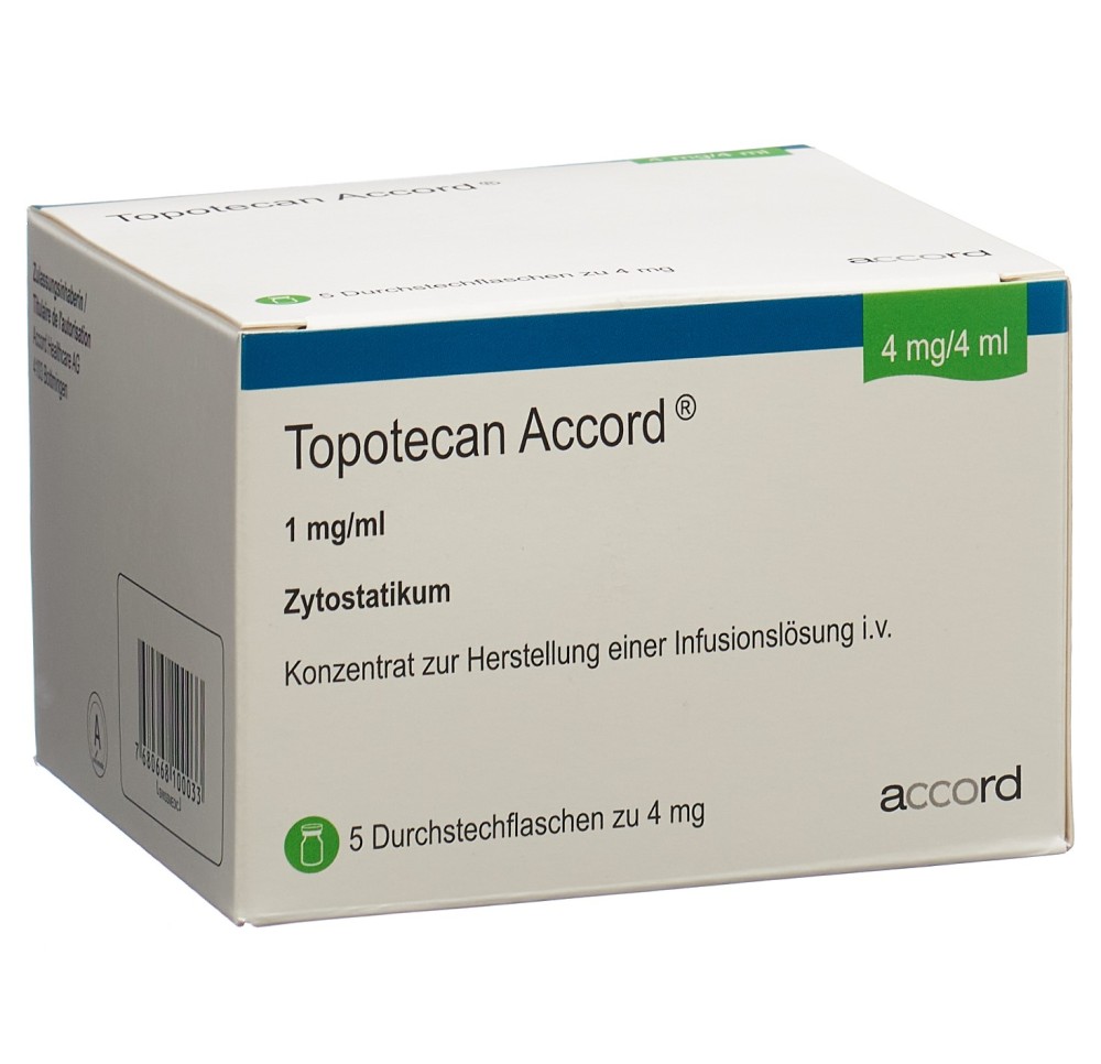 TOPOTECAN Accord conc perf 4 mg/4ml flac 5 pce TOPOTECAN Accord conc perf 4 mg/4ml flac 5 pce