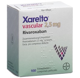 XARELTO vascular cpr pell 2.5 mg bte 100 pce