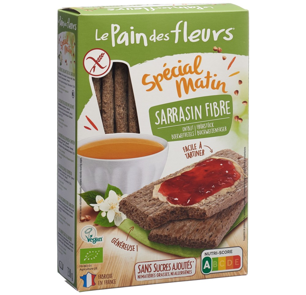 LE PAIN DES FLEURS spécial matin sarras bio 230 g LE PAIN DES FLEURS spécial matin sarras bio 230 g