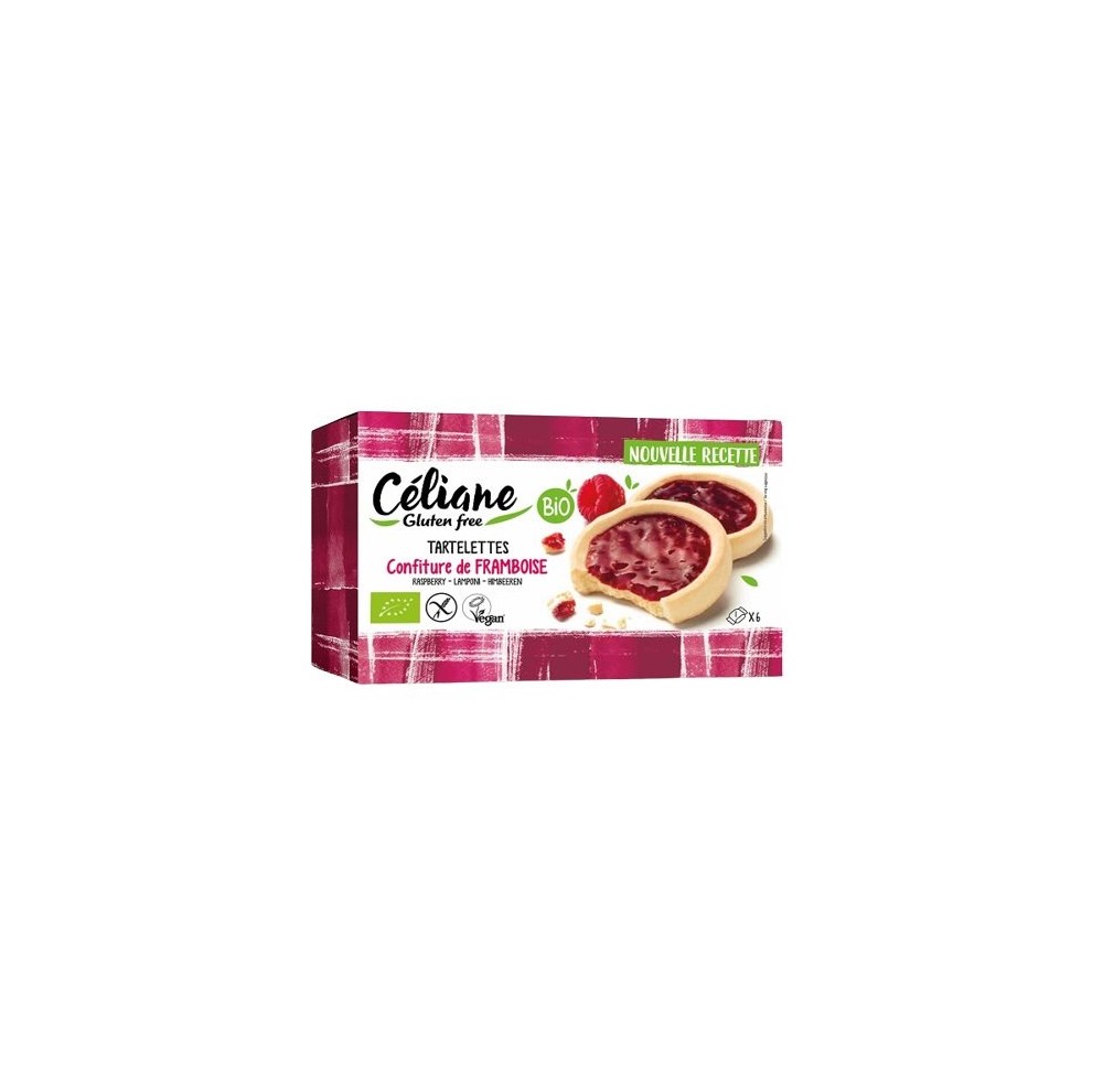 CELIANE GLUTEN FREE tartelettes framboi bio 130 g