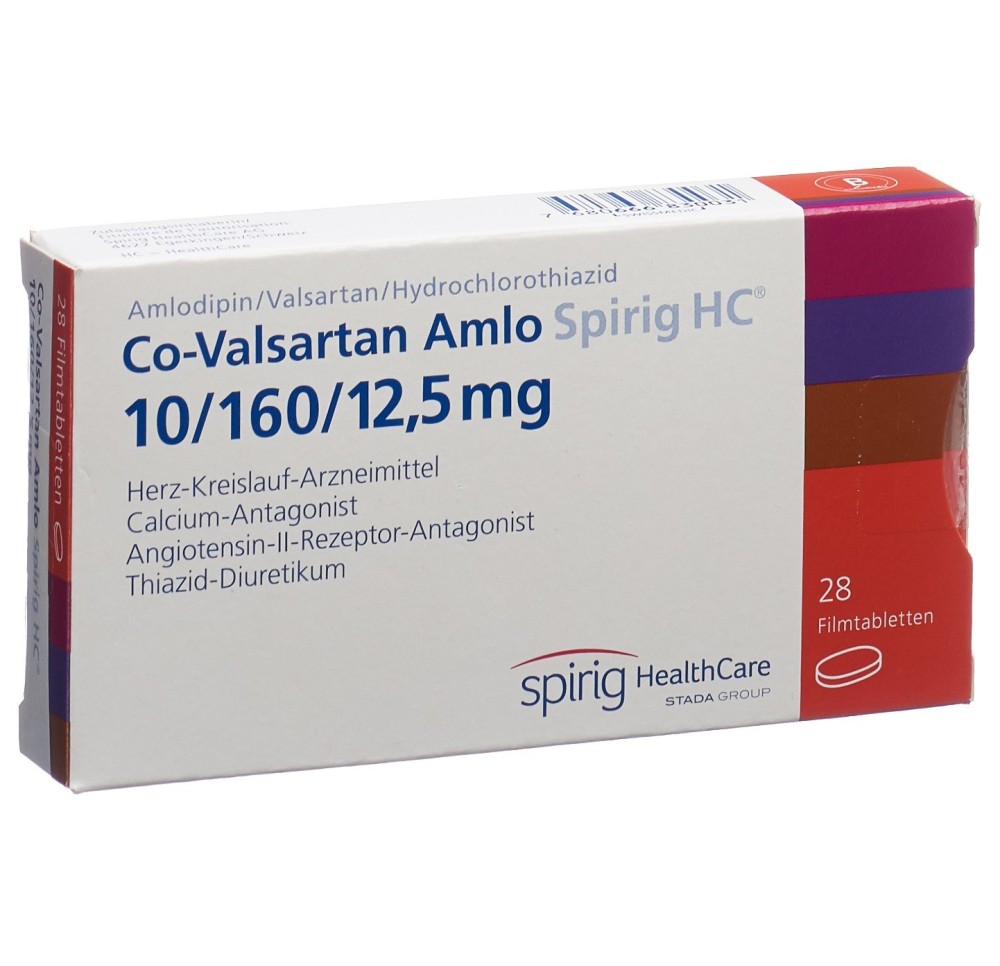 CO-VALSARTAN Amlo Spirig HC 10/160/12.5 28 pce CO-VALSARTAN Amlo Spirig HC 10/160/12.5 28 pce