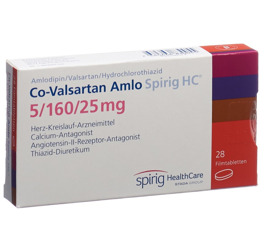 CO-VALSARTAN Amlo Spirig HC 5/160/25 28 pce CO-VALSARTAN Amlo Spirig HC 5/160/25 28 pce