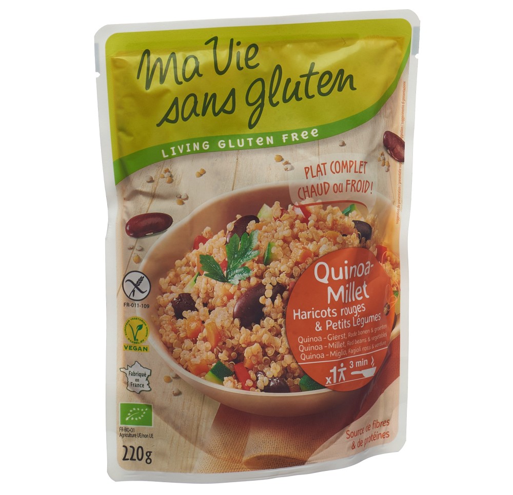 MA VIE S GLUT Repas quinoa millet 220 g MA VIE S GLUT Repas quinoa millet 220 g