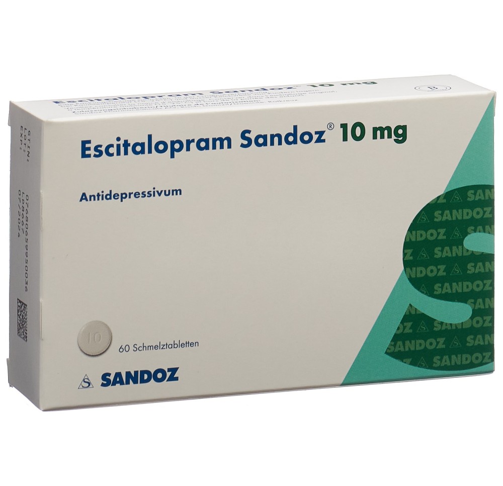 ESCITALOPRAM Sandoz cpr orodisp 10 mg 60 pce ESCITALOPRAM Sandoz cpr orodisp 10 mg 60 pce