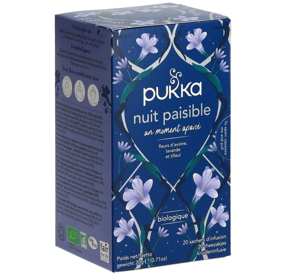 PUKKA Nuit Paisible thé bio sach 20 pce
