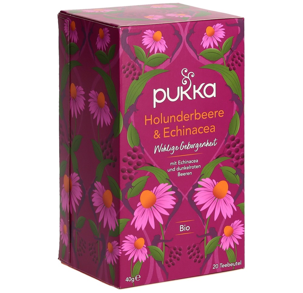 PUKKA Holunderbeere&Echinacea thé bio sach 20 pce