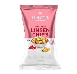 HEIMATGUT Chips de lentilles Sweet Chili bio 75 g