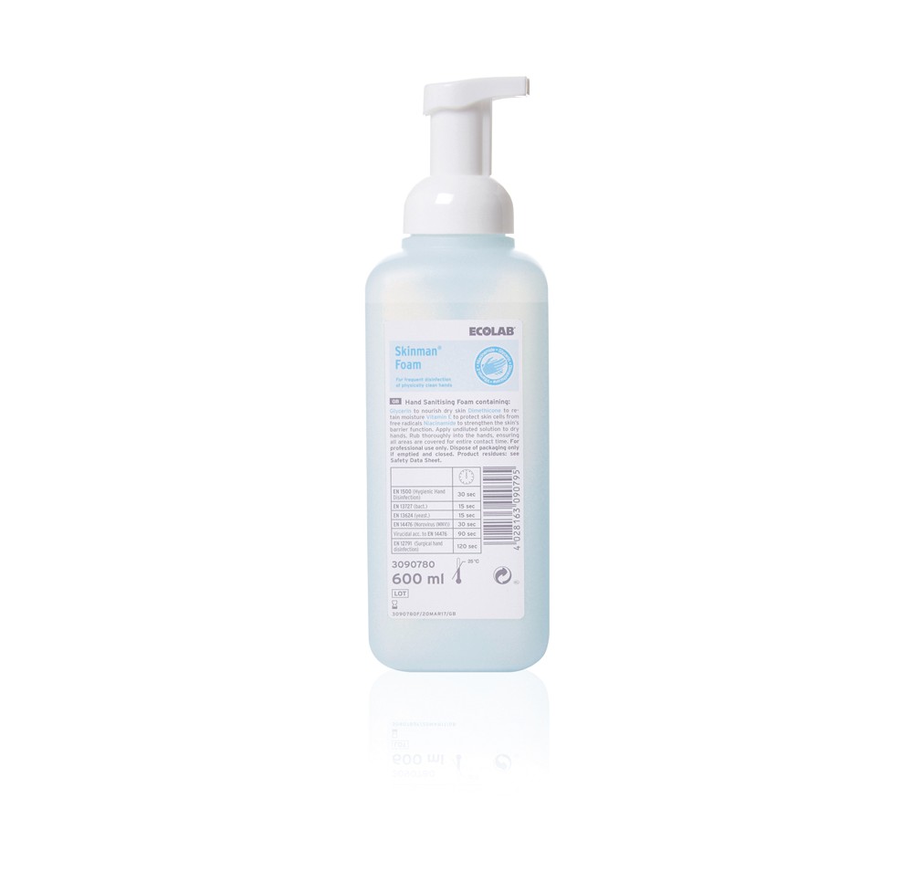 SKINMAN FOAM mousse désinfect mains fl 600 ml