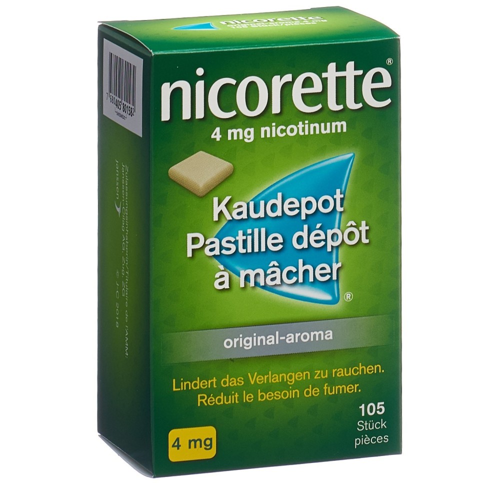 NICORETTE Original past dépôt mâcher 4 mg 105 pce NICORETTE Original past dépôt mâcher 4 mg 105 pce