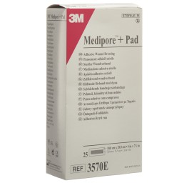 3M MEDIPORE+PAD 10x20cm compresse 5x15.5cm 25 pce