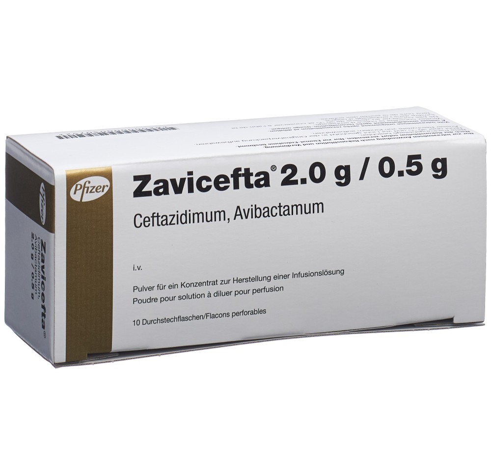 ZAVICEFTA subst sèche 2 g/0.5 g flac 10 pce ZAVICEFTA subst sèche 2 g/0.5 g flac 10 pce