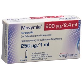 MOVYMIA sol inj 250 mcg/ml cartouche 2.4 ml
