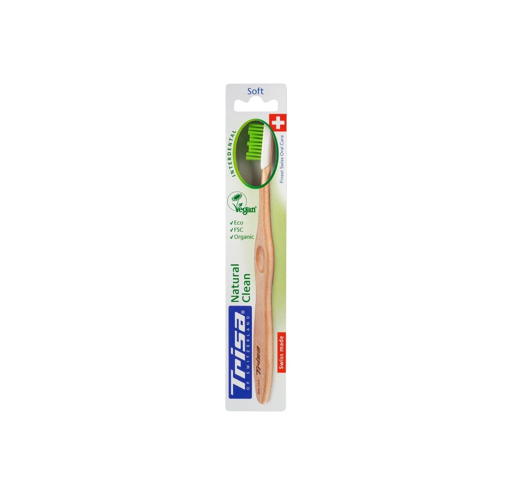 TRISA Natural Clean brosse à dents en bois soft