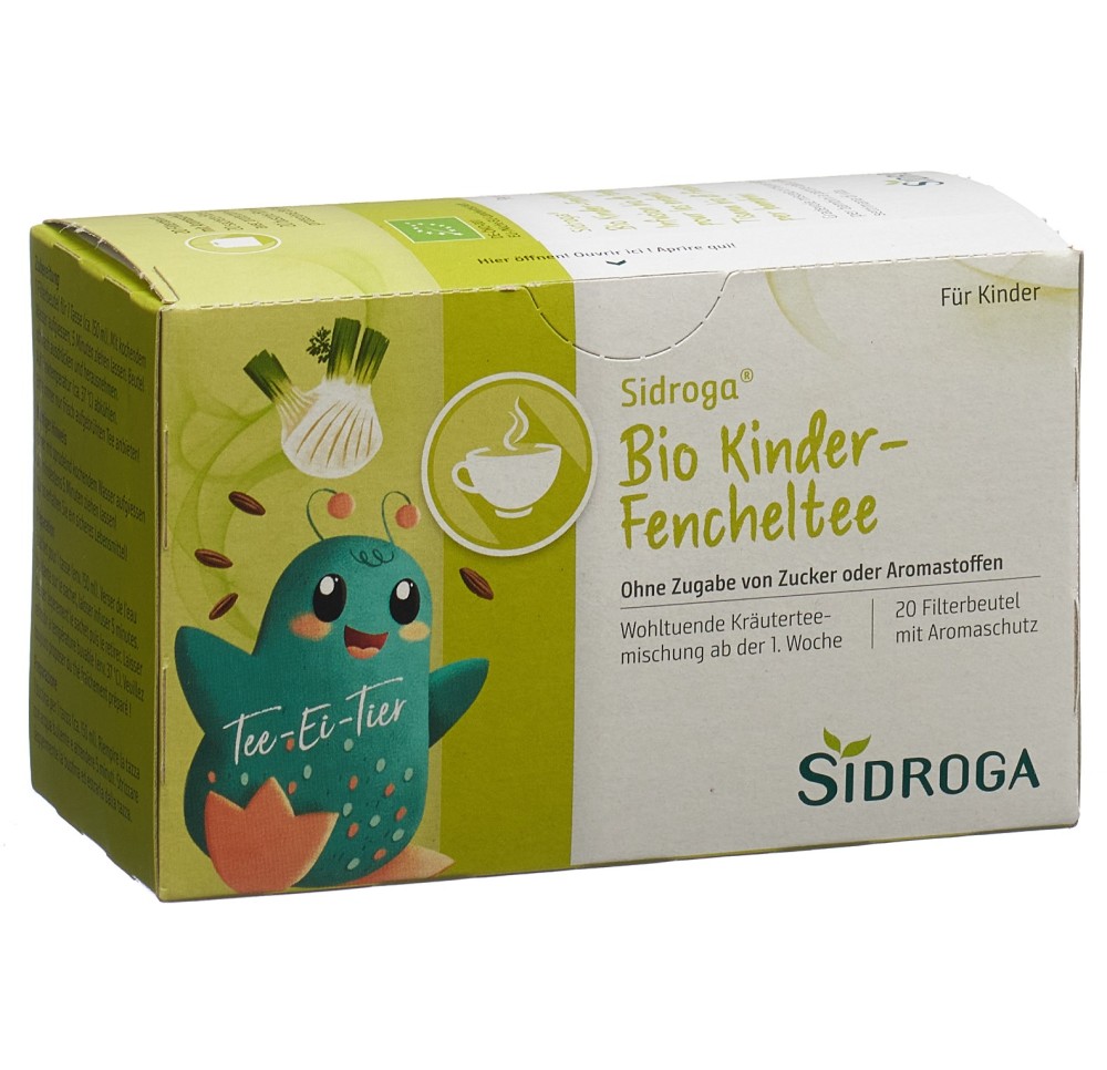 SIDROGA infusion bio de fenouil pour enfant 20 pce SIDROGA infusion bio de fenouil pour enfant 20 pce