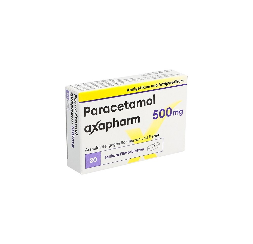 PARACETAMOL axapharm cpr pell 500 mg 20 pce PARACETAMOL axapharm cpr pell 500 mg 20 pce