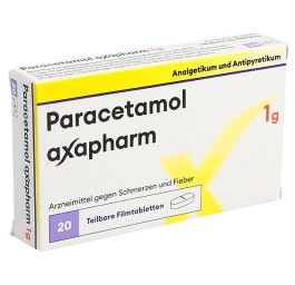PARACETAMOL axapharm cpr pell 1 g 20 pce