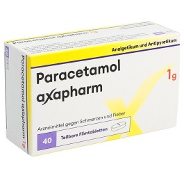 PARACETAMOL axapharm cpr pell 1 g 40 pce
