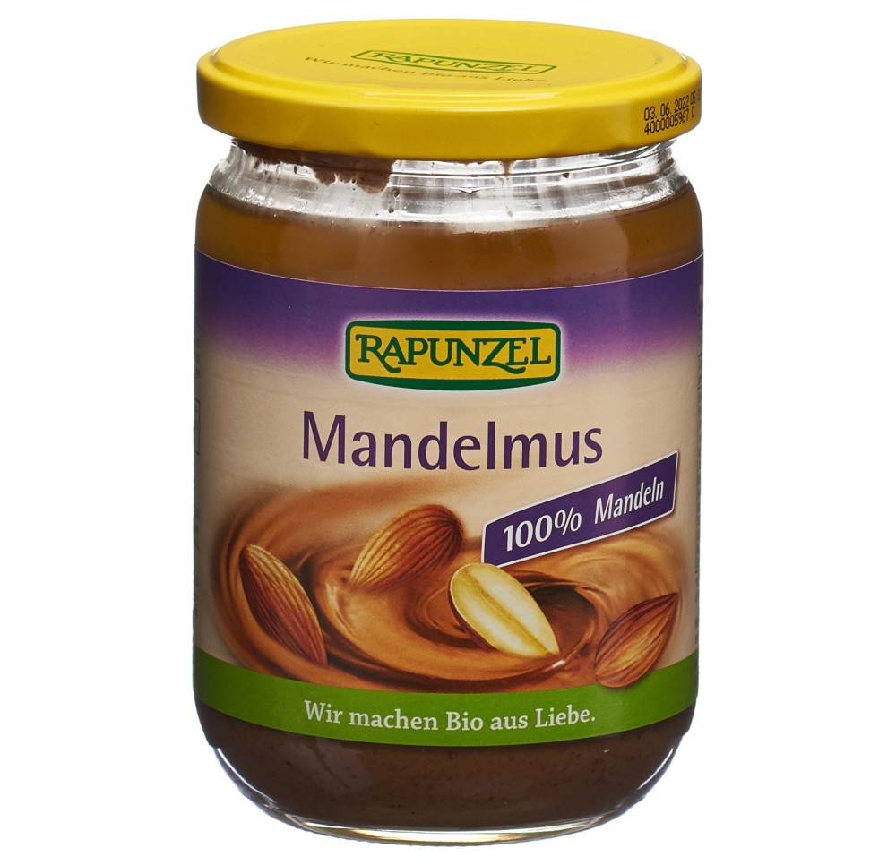 RAPUNZEL purée d'amandes brune bio verre 500 g